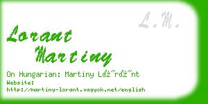 lorant martiny business card